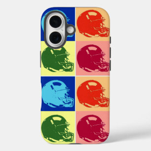 4 Pop Art Football Helm iPhone 16 Hülle
