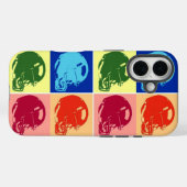 4 Pop Art Football Helm Case-Mate iPhone Hülle (Rückseite (Horizontal))