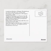 4 Postkarten vom Lake Michigan Lighthouse (Rückseite)