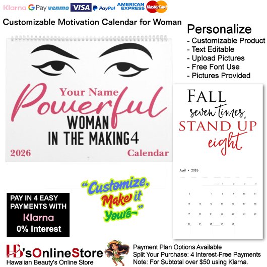 4 Powerful Woman in The Making Motivation Goals Kalender