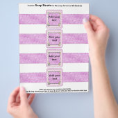 4 pro Blatt Bar Soap Bands Babyduschpapier Gefalle (Hand)