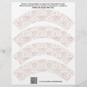 4 pro Blatt Damask Design Custom Cupcake Wrappers (Vorne)