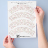 4 pro Blatt Damask Design Custom Cupcake Wrappers (Hand)