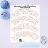4 pro Blatt Damask Design Custom Cupcake Wrappers (Einzeln)