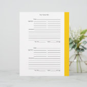 4 pro Seite - Gelbe 2-seitige rezeptpflichtige Sei (Stehend Vorderseite)