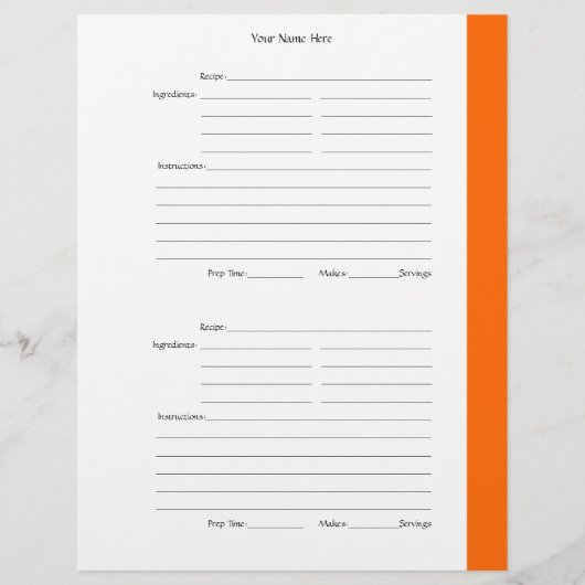 4 pro Seite - Orange-2-seitige rezeptpflichtige Se (Vorne)