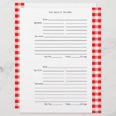4 pro Seite - Red Gingham 2-seitige rezeptpflichti (Vorne/Hinten)