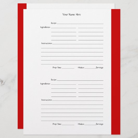 4 pro Seite - Rote, zweiseitige rezeptpflichtige S (Vorne/Hinten)