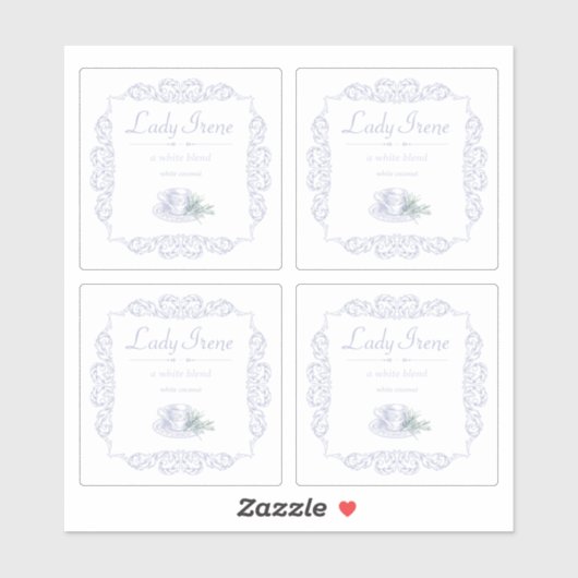 4 Ps Vintager Weißtee Aufkleber (Blatt)