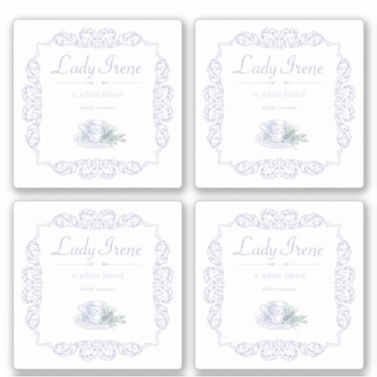 4 Ps Vintager Weißtee Aufkleber (Vorderseite)