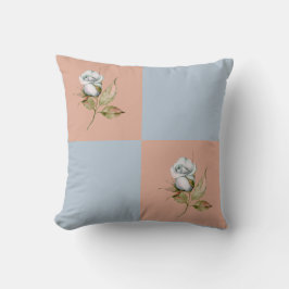 4 Quadrat 2 mit Single-blaugraue Rose Kissen