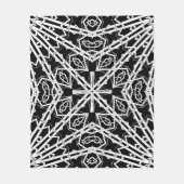 4 Quadrat. Spiegel-Kreuz Fleecedecke (Vorderseite)