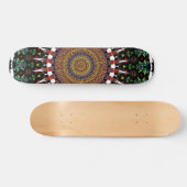 4 Quadrat. Strudel-Mandala Skateboard (Horizontal)