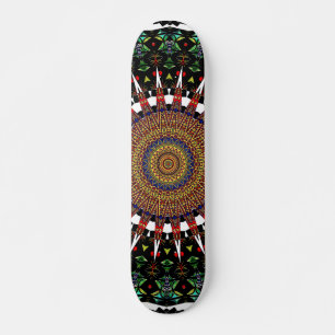 4 Quadrat. Strudel-Mandala Skateboard