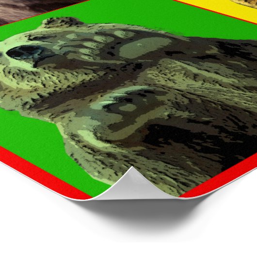 4 QUADRATBEAR POSTER (Ecke)