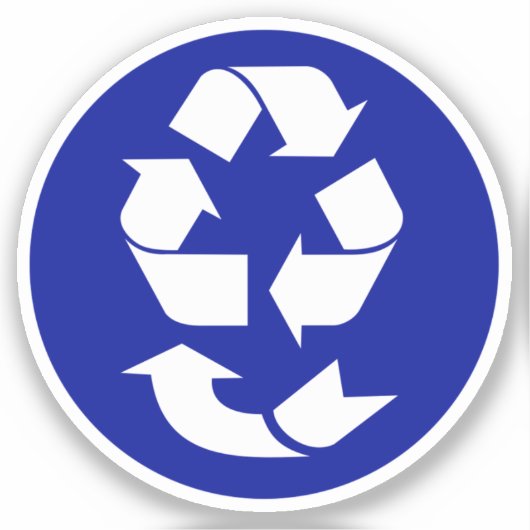 4 R Recycelnd Symbol Aufkleber (Vorderseite)