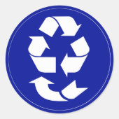 4 R Recycelnd Symbol Runder Aufkleber (Vorderseite)