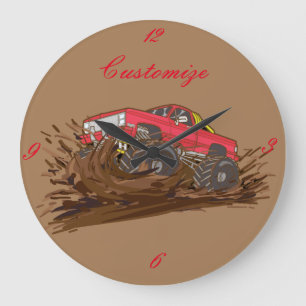 4-Rad-Schlammkahn Thunder_Cove Große Wanduhr