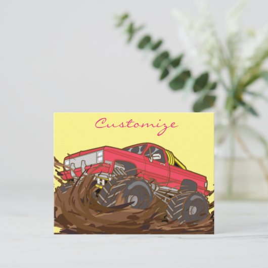 4-Rad-Schlammkahn Thunder_Cove Postkarte (Stehend Vorderseite)