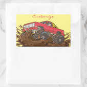 4-Rad-Schlammkahn Thunder_Cove Rechteckiger Aufkleber (Tasche)