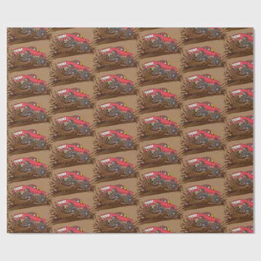 4-Rad-Schlammstapler Thunder_Cove Geschenkpapier (Flach)