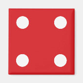 4 Red Dice Magnet (Vorne)