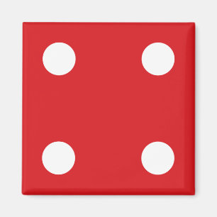 4 Red Dice Magnet