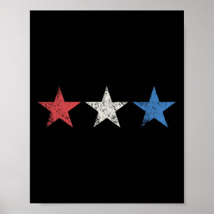 4. Red White Blue Stars Niedlich Usa Patriotic Ame Poster