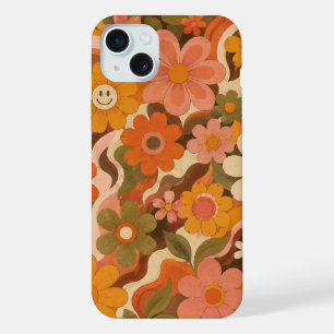 4. Retro Groovy Blumen-Handyhülle iPhone 15 Plus Hülle