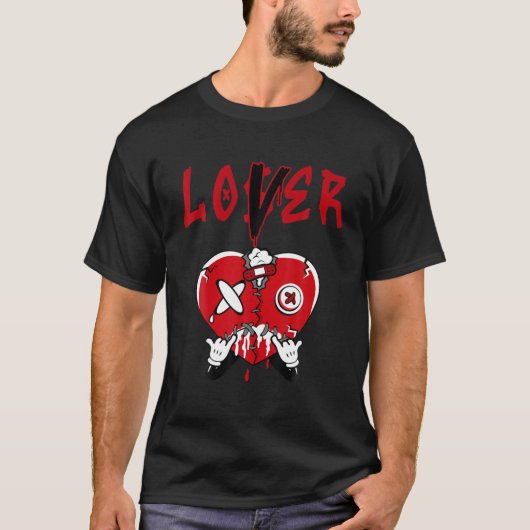 4 Retro Red Thunder T-Shirt to Match Loser Lover R (Vorderseite)