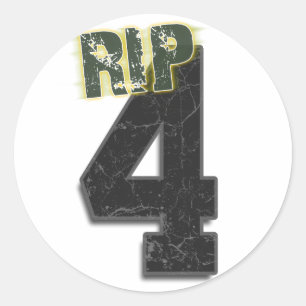 #4 RIP Brett Favre Funeral Sticker (decal)