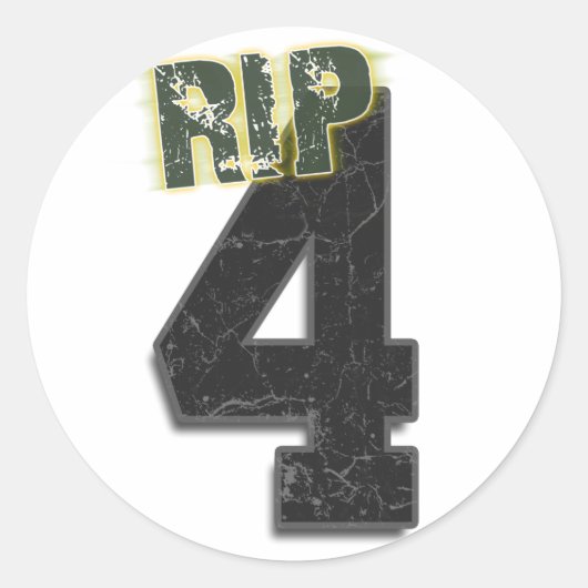 #4 RIP Brett Favre Funeral Sticker (decal) (Vorderseite)