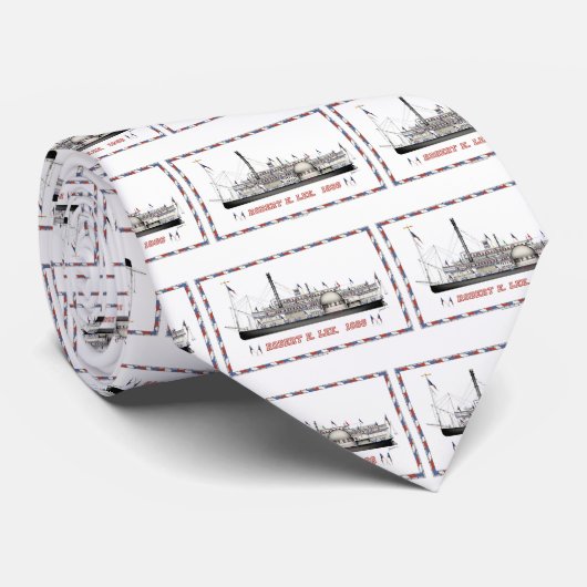 4 Robert- E Leeflaggen Krawatte (Gerollt)