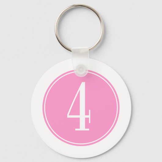 4 Rosa Kreis Schlüsselanhänger (Vorderseite)