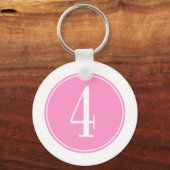 4 Rosa Kreis Schlüsselanhänger (Vorderseite)