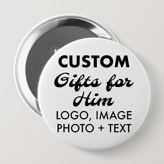 4" Round Button Button Abzeichen Benutzerdefiniert (Vorne & Hinten)