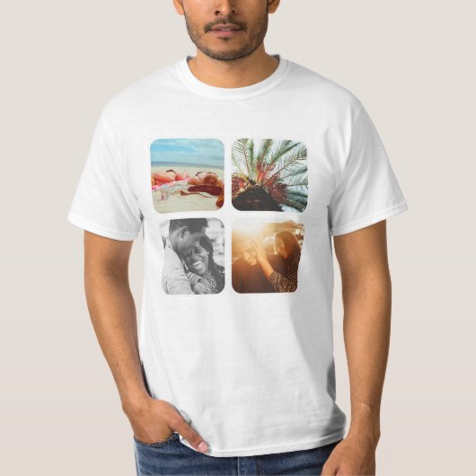 4 Rundrahmen für Fotomodellflächen T-Shirt (Vorderseite)