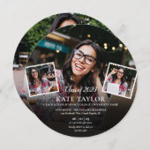 4 Rundschreiben der Fotocollage Graduation Party Einladung (Vorne/Hinten)