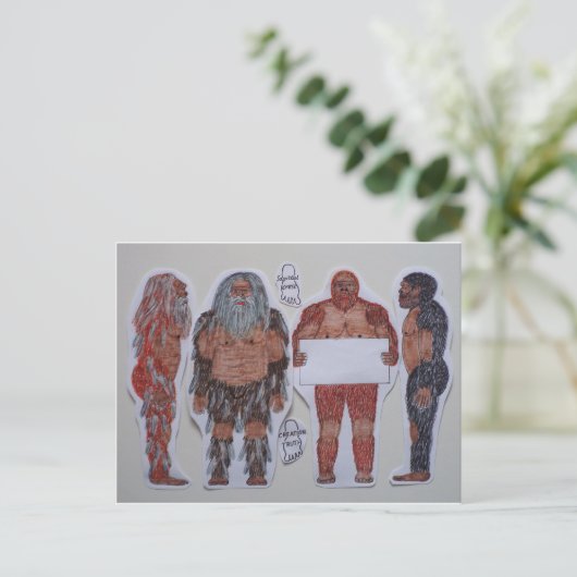4 Sagittal Wappen bigfoot, Postkarte (Stehend Vorderseite)