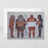 4 Sagittal Wappen bigfoot, Postkarte (Vorne/Hinten)