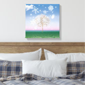 4 Saison 4 Panels WINTER Art Leinwand Druck (Insitu (Schlafzimmer))