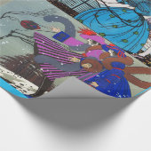 4 SAISONEN ARTDECO SCHÖNHEIT FASHION ILLUSTRATIONE GESCHENKPAPIER (Ecke)