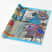 4 SAISONEN ARTDECO SCHÖNHEIT FASHION ILLUSTRATIONE GESCHENKPAPIER (Ungerollt)