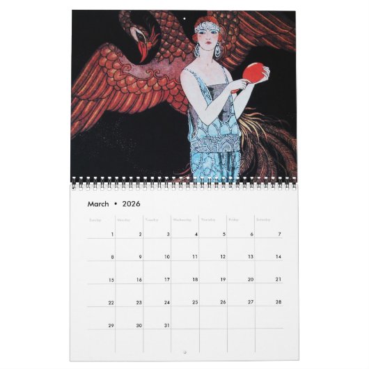 4 SAISONS 2016 ARTDECO SCHÖNHEIT FASHION ILLUSTRAT KALENDER (Mär 2026)