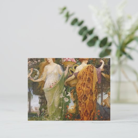 4 Saisons von Walter Crane Postkarte (Stehend Vorderseite)