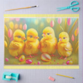 4 Sammlung von Osterhühnern und -Blume Seidenpapier (Basteln)