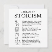 4 Säulen des Stoikismus Karte (Vorderseite)