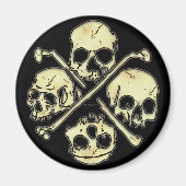 4 Schädelmagnete Magnet (Vorne)