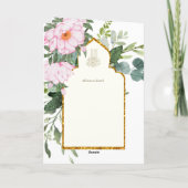 4 Seite NIKAH WALIMA Invite Pink Floral Islamische Karte (Rückseite)
