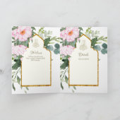 4 Seite NIKAH WALIMA Invite Pink Floral Islamische Karte (Innenseite)